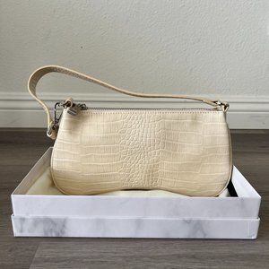 JW PEI Eva Shoulder Handbag - Ivory Croc